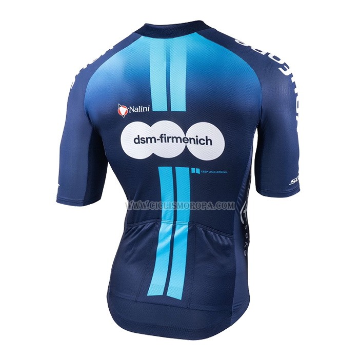 2023 Ropa Ciclismo DSM Azul Mangas Cortas y Culotte Corto